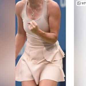 Stella McCartney Adidas Barricade Dress in Cream Peach Wozniaki Small